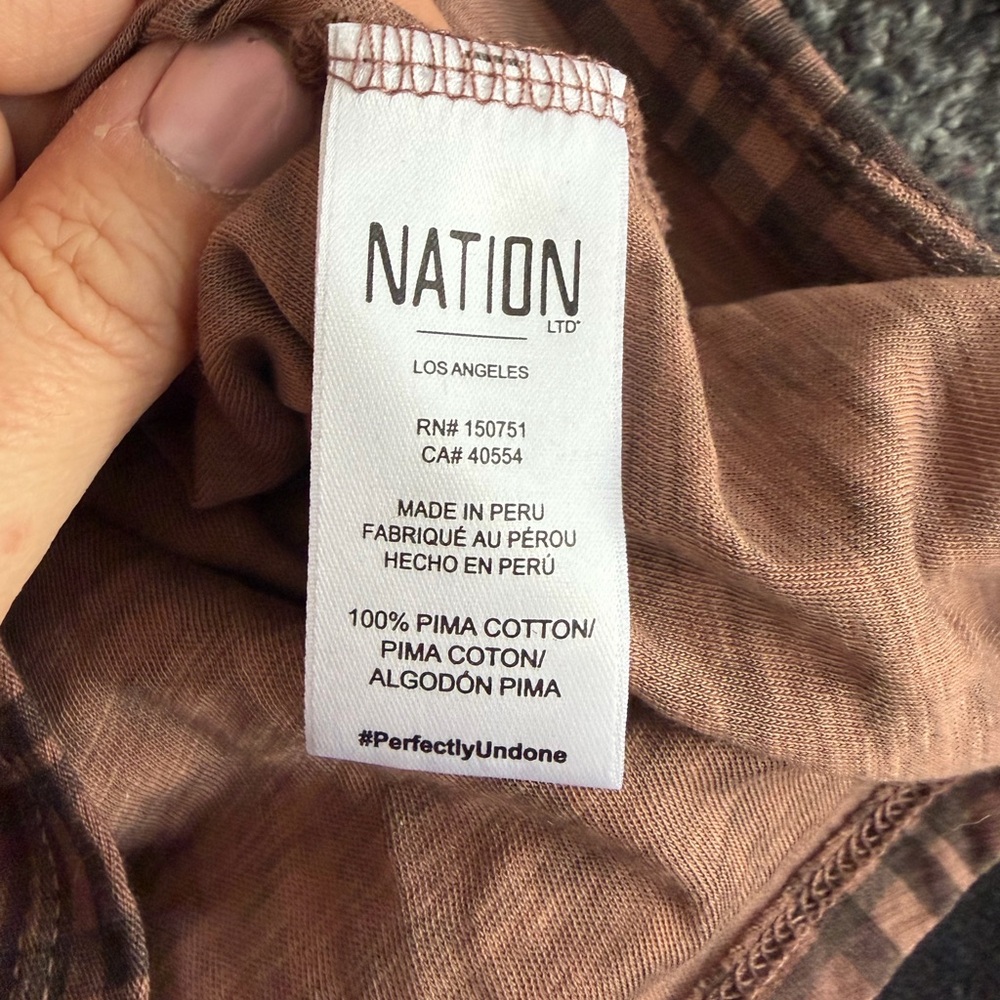 Nation Prim and Proper Plaid High-Neck Women's Top size xs‎ - Picture 7 of 7